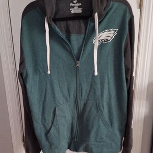 Fanatics Teal Green and Gray Philadelphia Eagles Full-Zip Hoodie